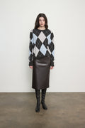 CASHMERE ARGYLE SWEATER