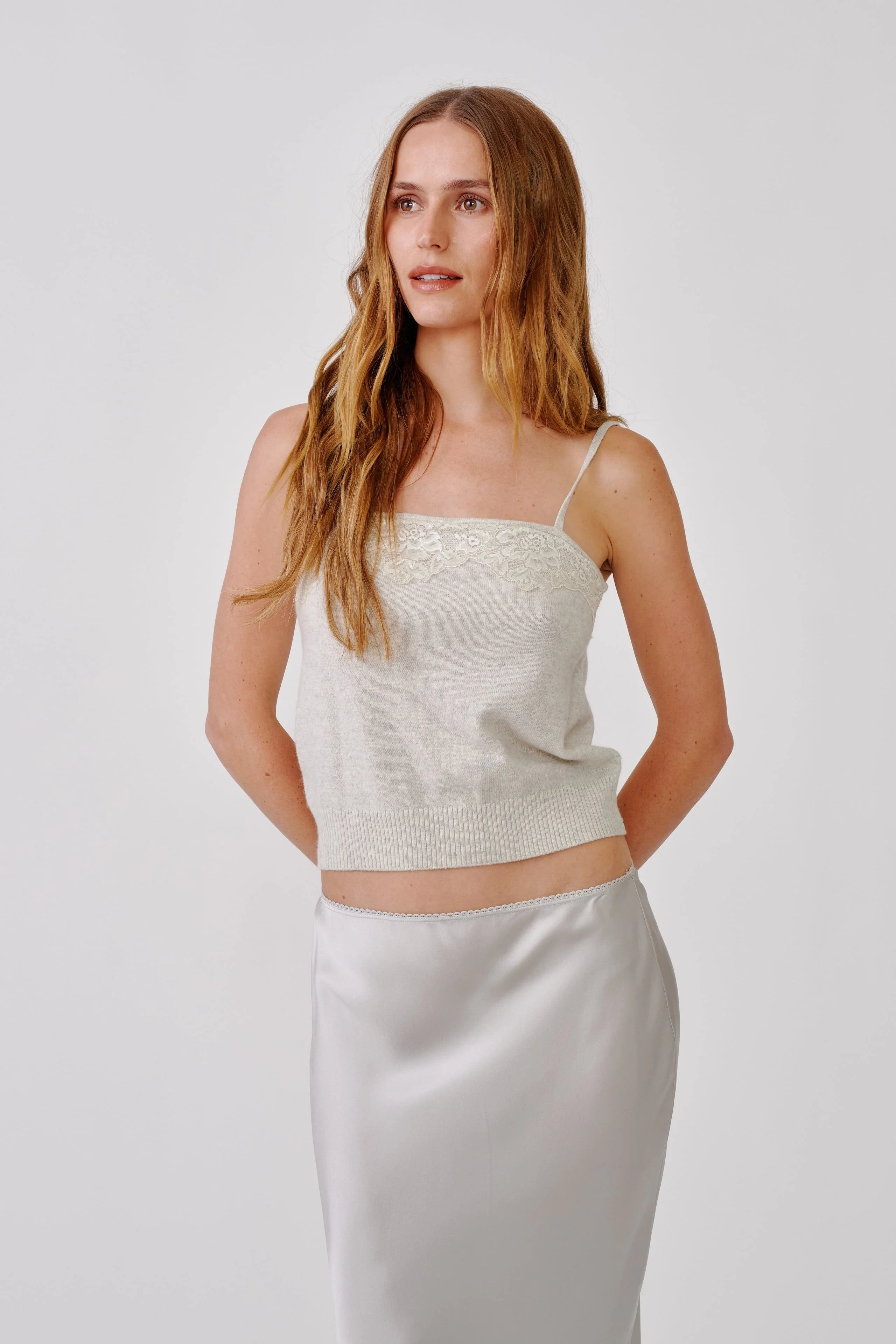 JOSIE STRAIGHT NECK CAMI | BLIZZARD