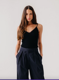 Ada V-Neck Cami with Lace Trim