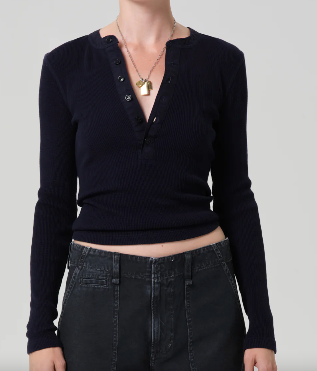 Drea Waffle Henley
