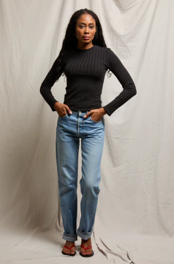 Rowe Poorboy Ribbed Long Sleeve Tee