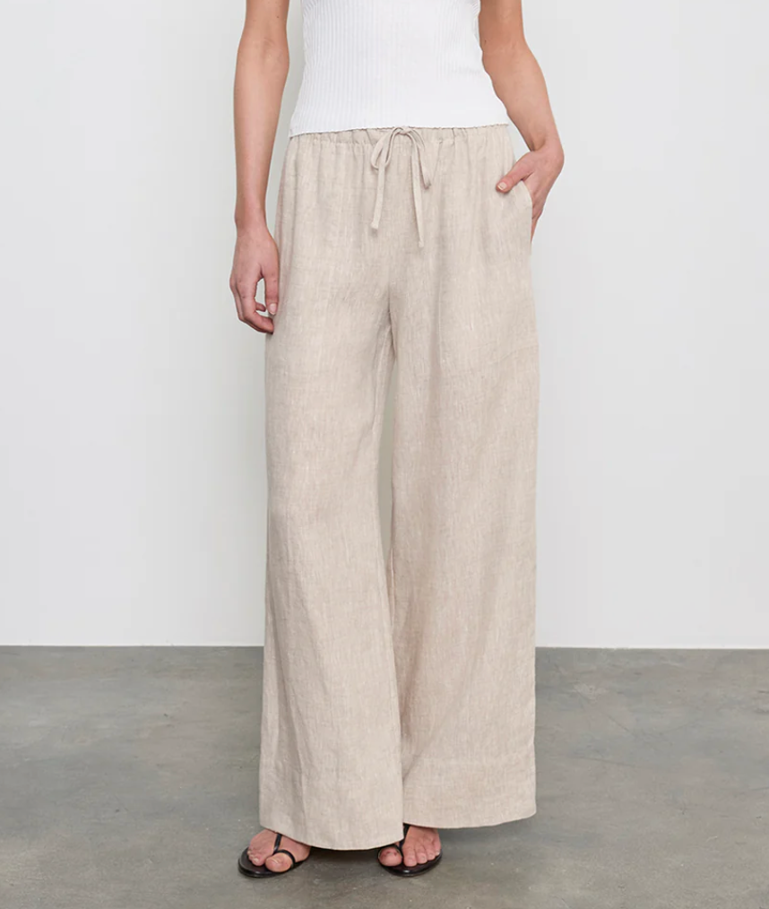 Linen Cropped Summer Pant - Jute
