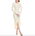 Galya Knit Asymmetric Dress - Ivory