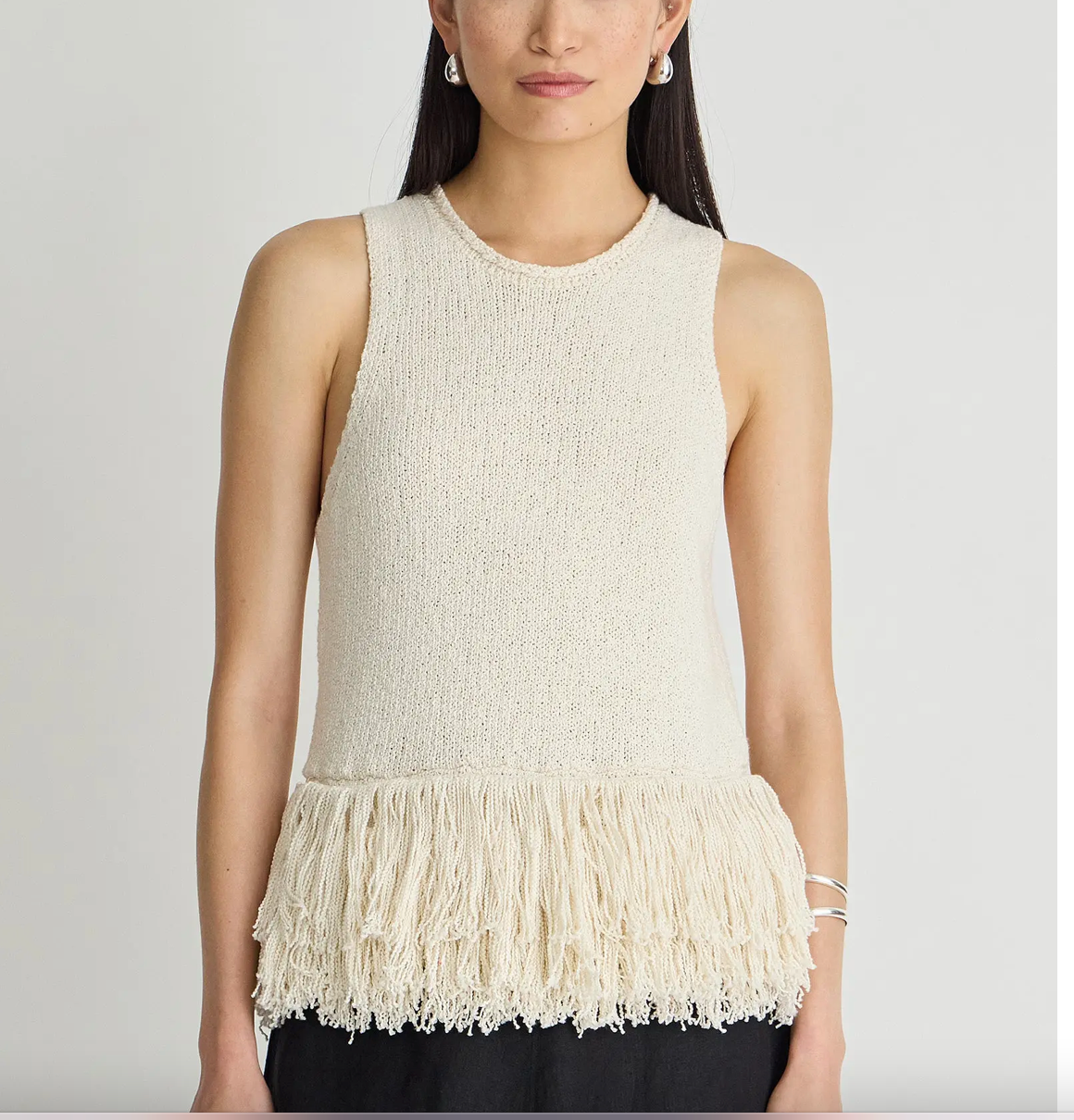 Maeve Knit Fringe Tank