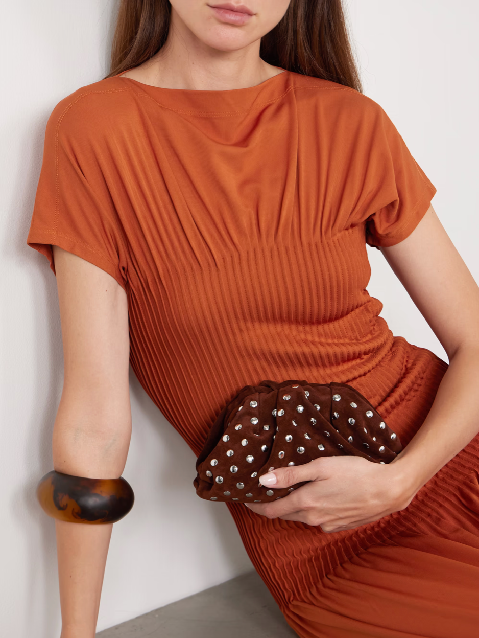 Bailey Clutch - Brown Suede