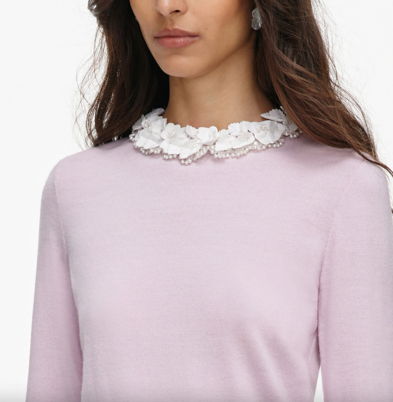 PINK FLOWER LIGHT KNIT JUMPER