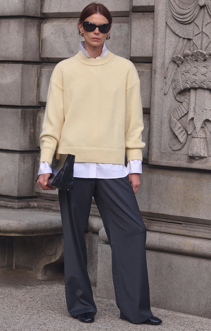 The Cashmere Signature Crew in Butter