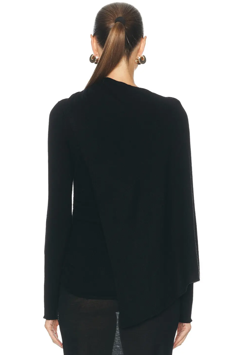 Scarf Sweater in Black
