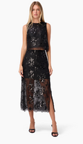 Aylin Sequin Lace Midi Skirt