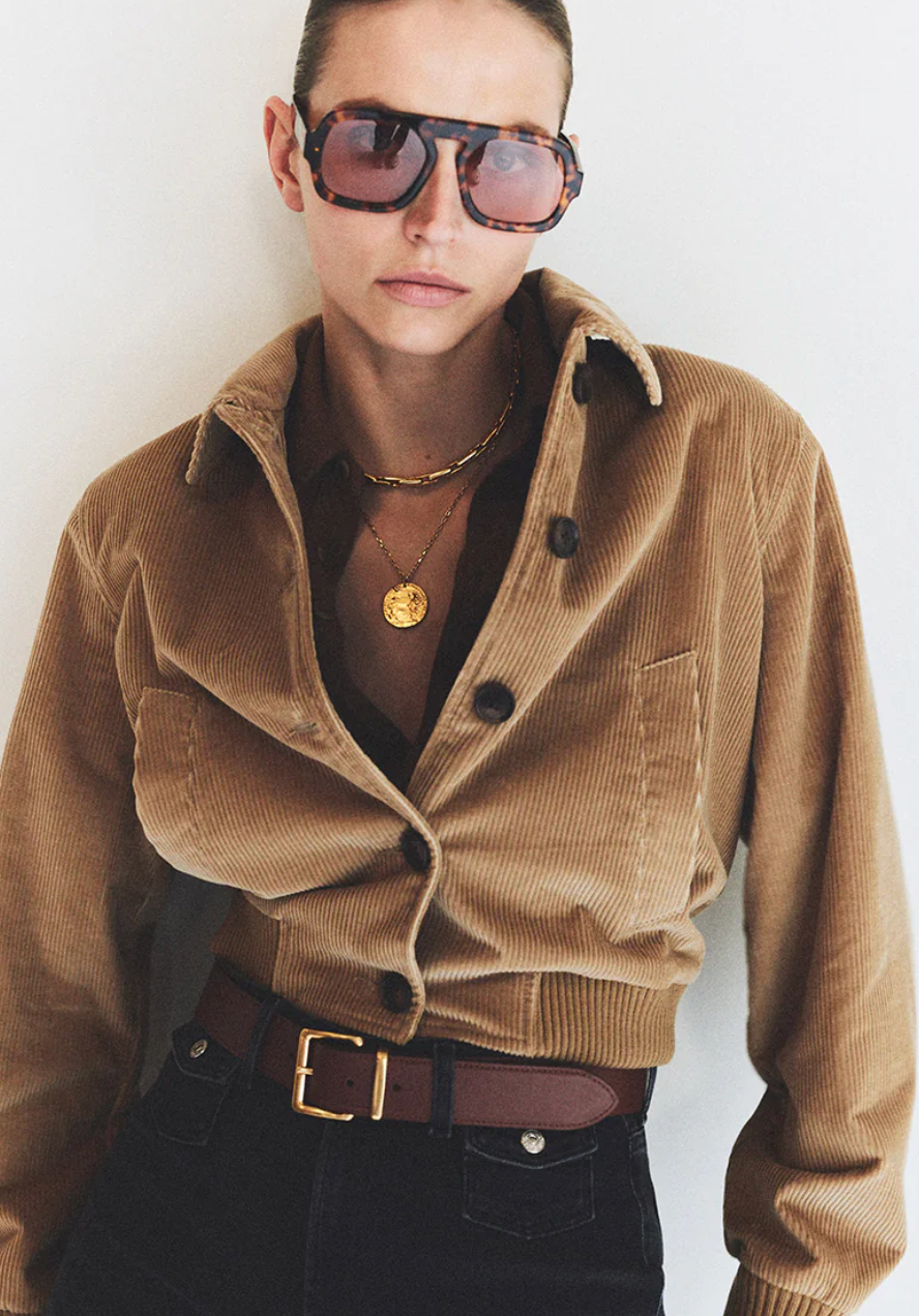 Lola Eve Bomber in Amber