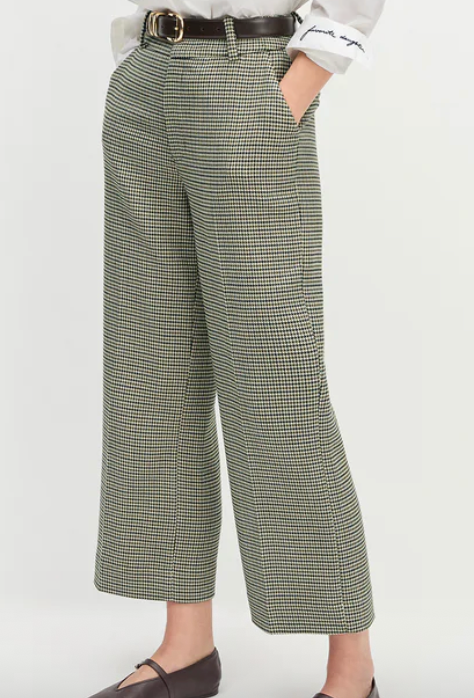 Cropped Fiona Pant - Cheshire Houndstooth