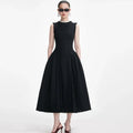 Boucle Sleeveless Midi Dress