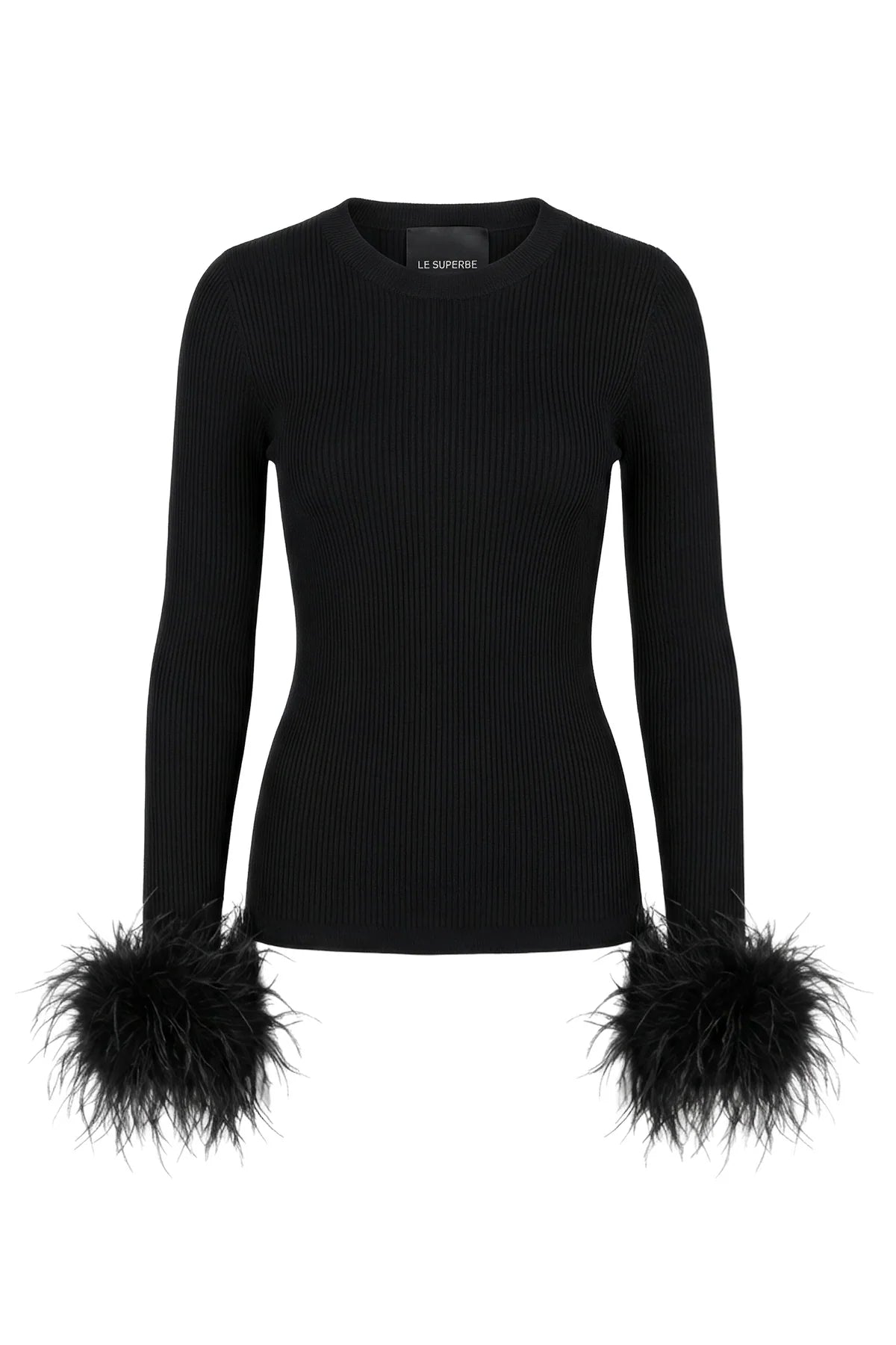Extra Crew Neck Sweater in black