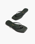 Square Toe Lily - emerald croc