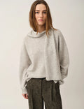 Volmer Scarf Sweater in HEATHER GREY MELANGE