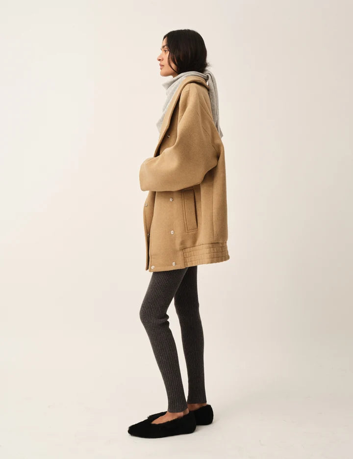 THE CLOONEY NECK JACKET in beige