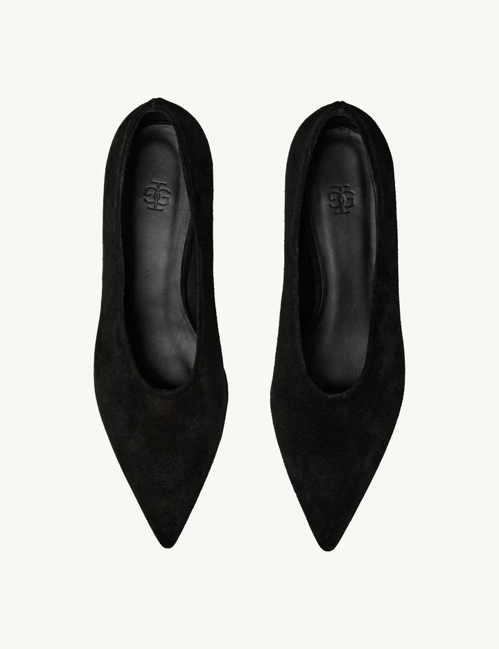 NICOLE SUEDE PUMPS in BLACK