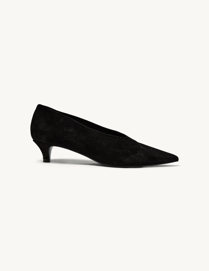 NICOLE SUEDE PUMPS in BLACK
