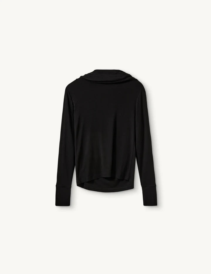 BREANNA SCARF BLOUSE in black