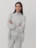 Barker High-Neck Sweat in light grey marl