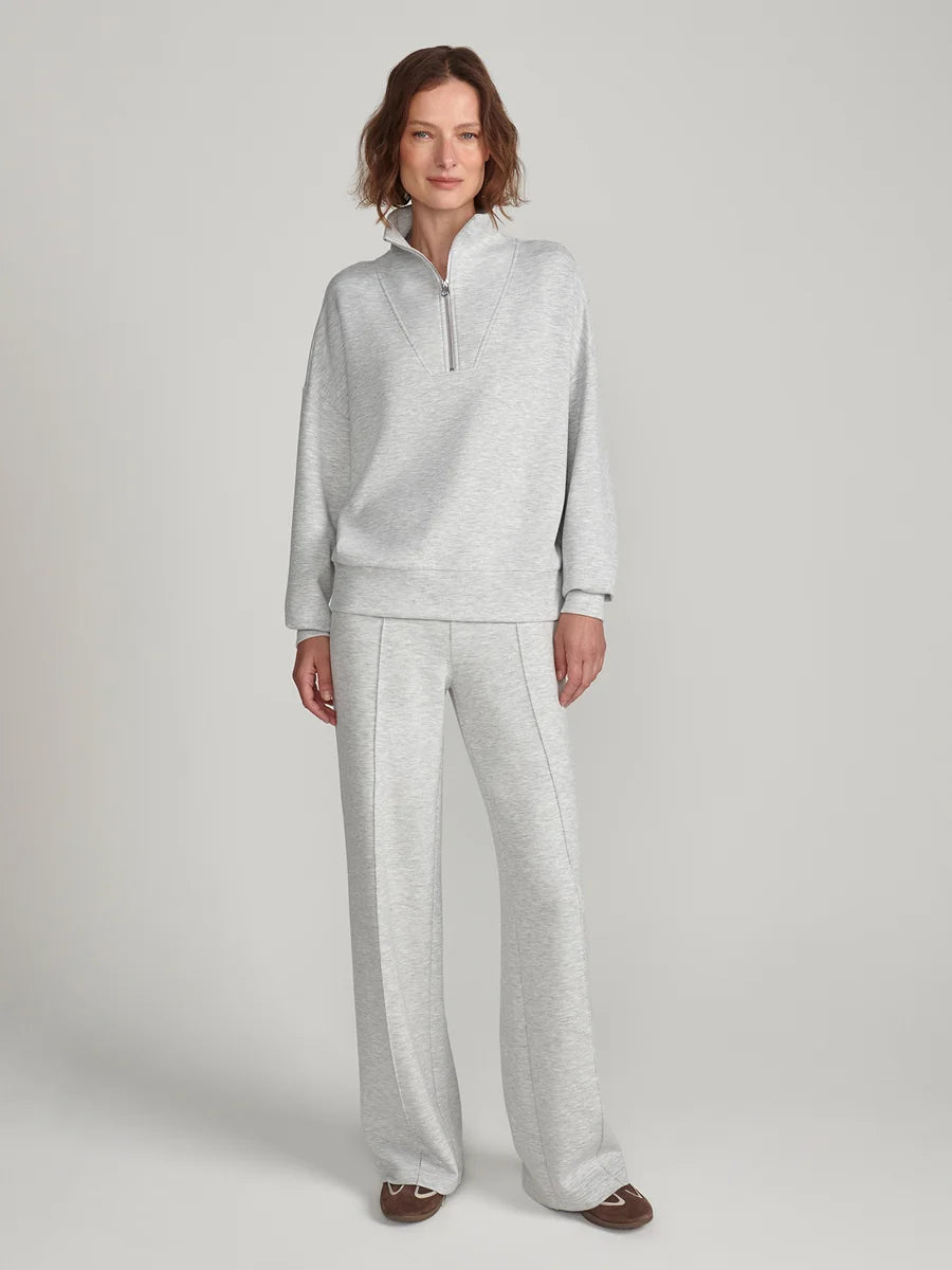 The Wide Leg Pant 30" in light grey marl