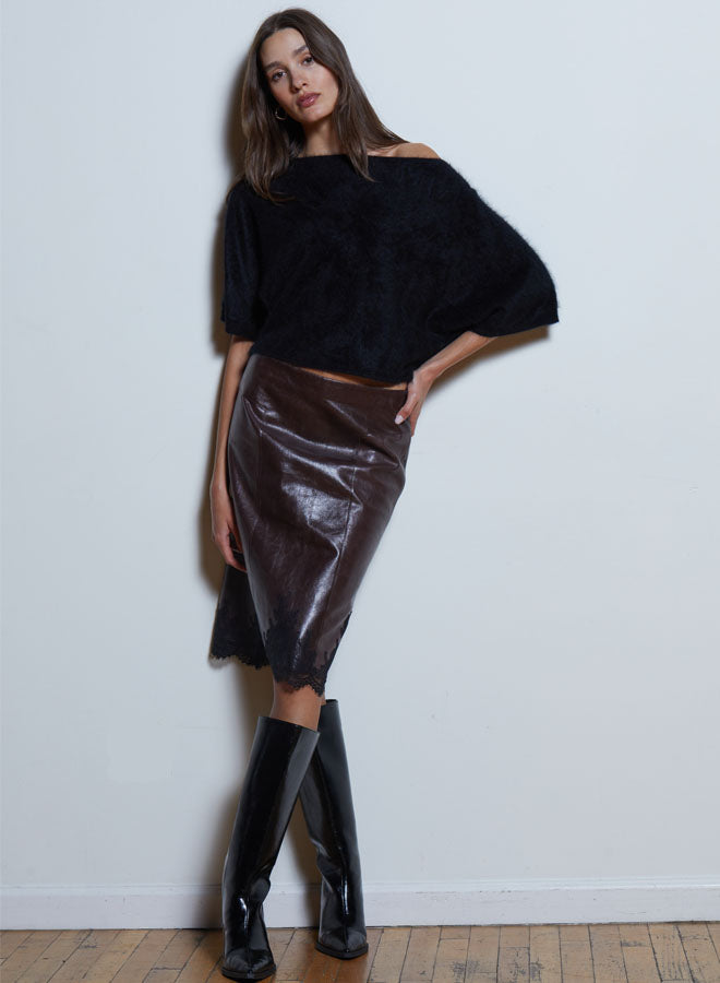 Off Shoulder Batwing Dolman in Black