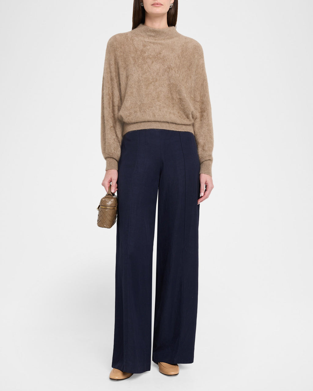 Puff Sleeve Funnel Neck Dolman
