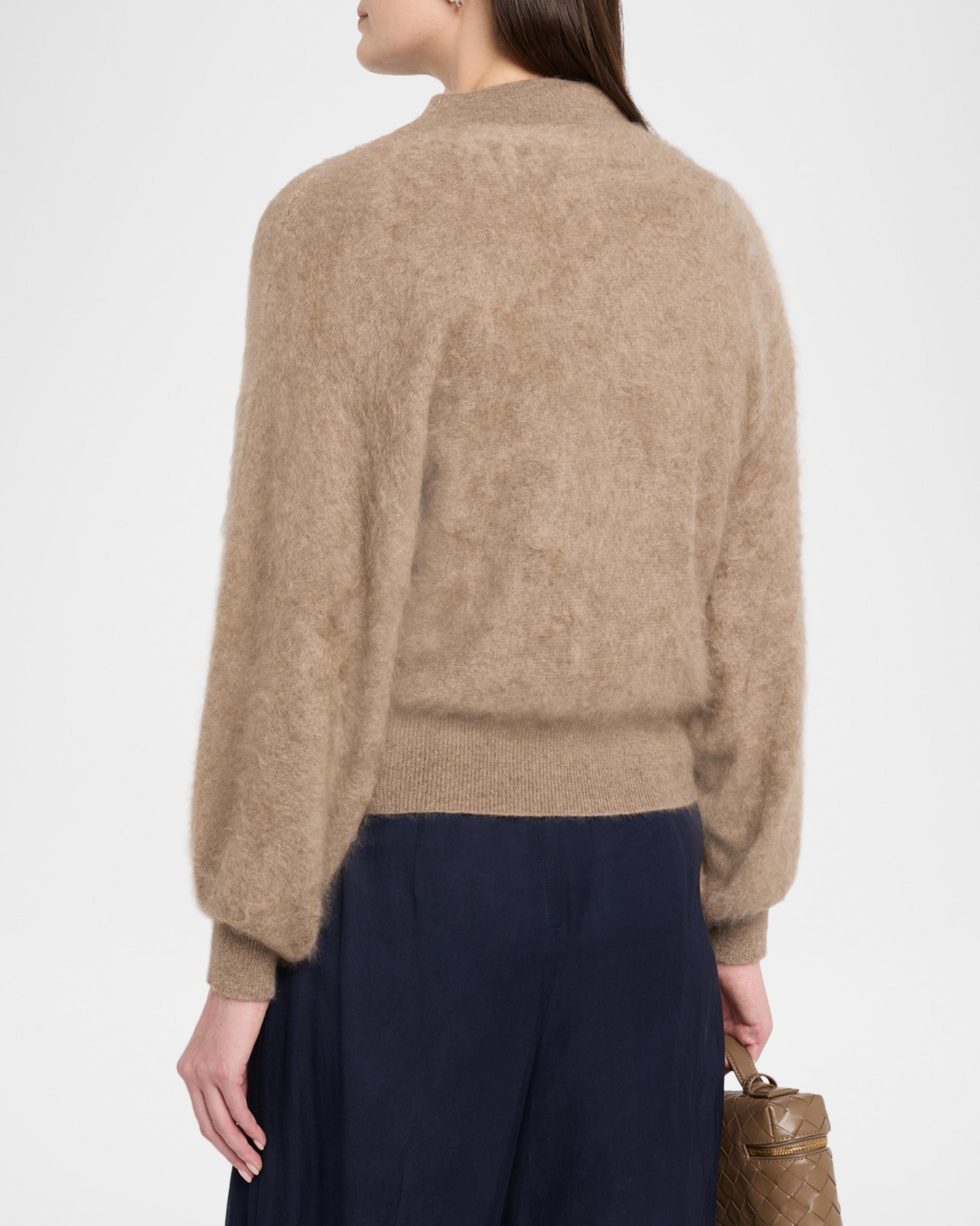 Puff Sleeve Funnel Neck Dolman