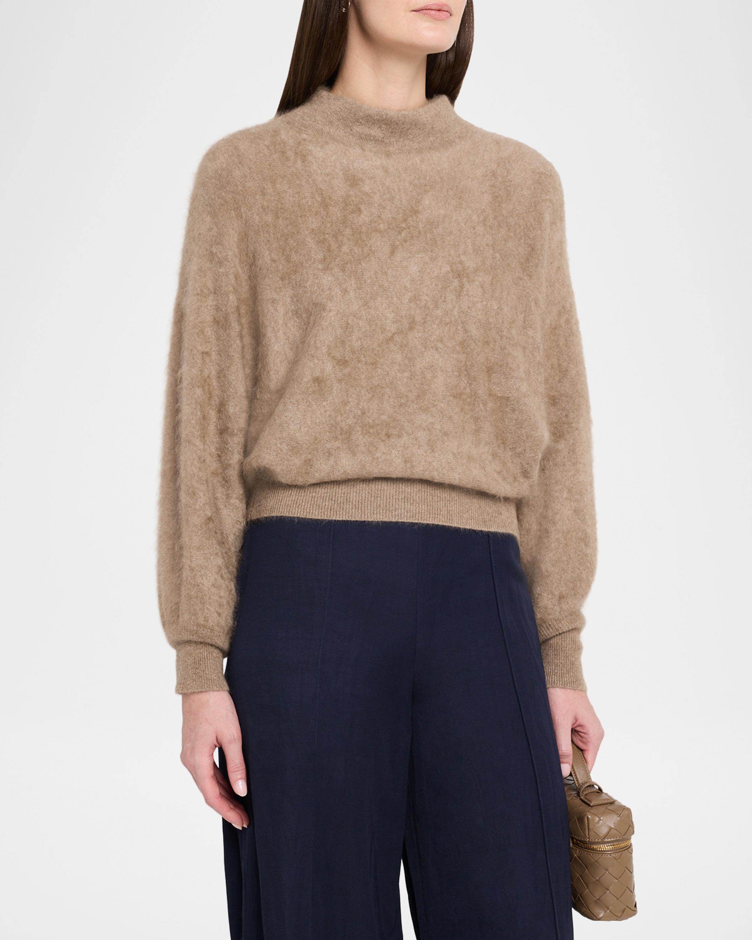Puff Sleeve Funnel Neck Dolman