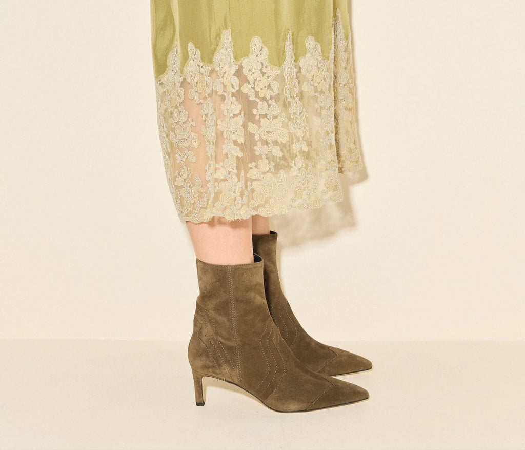 Shaina Boot in Moss Suede
