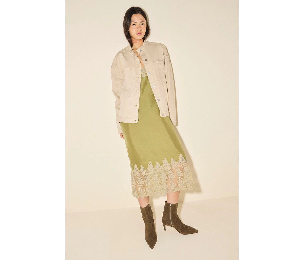 Shaina Boot in Moss Suede