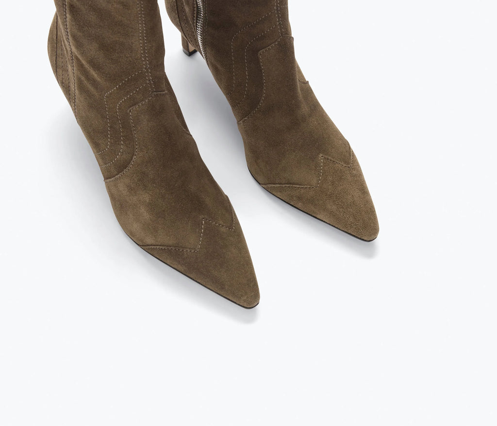 Shaina Boot in Moss Suede