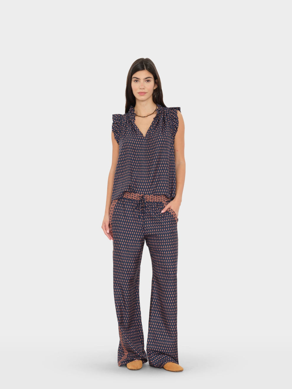 Navy Diamond Vaughn Pant