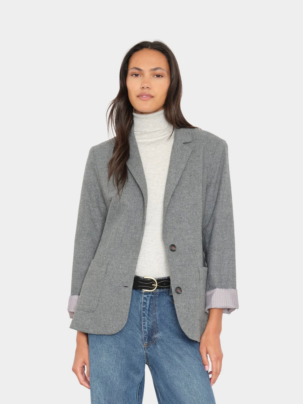 Cutler Blazer in Heather Charcoal